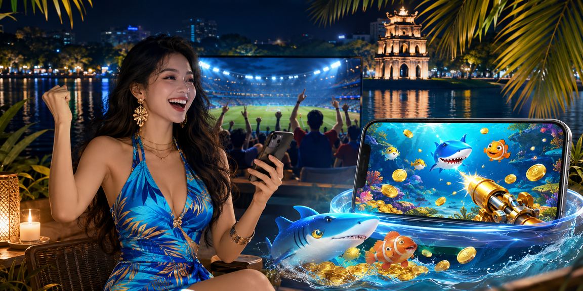 Người mẫu Việt Nam trải nghiệm game bắn cá tại Hà Nội